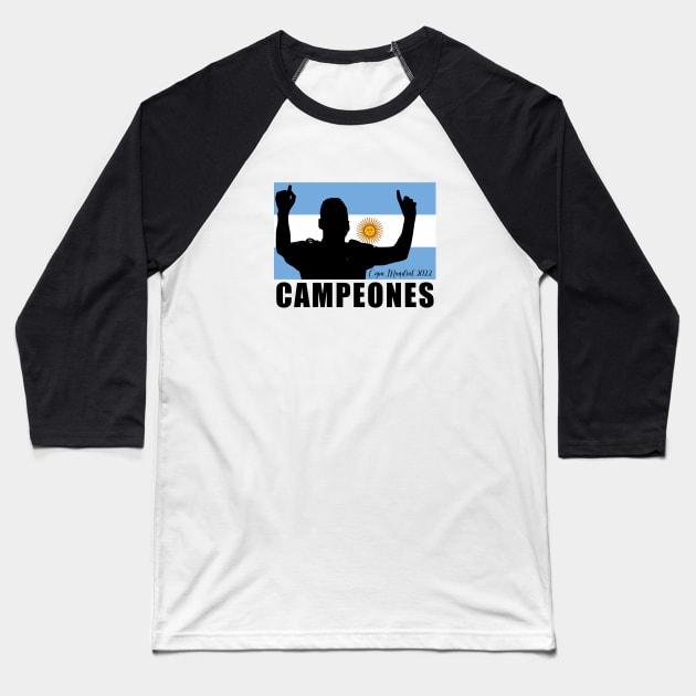 Argentina world cup campeones Baseball T-Shirt by NickiPostsStuff